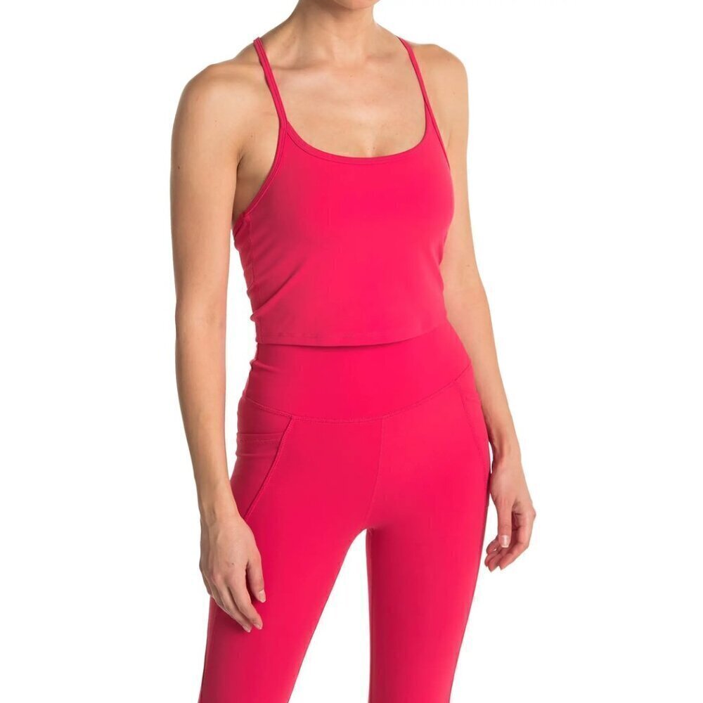 X BY GOTTEX Cropped Cami Tank in Hot Pink Size X-Small
